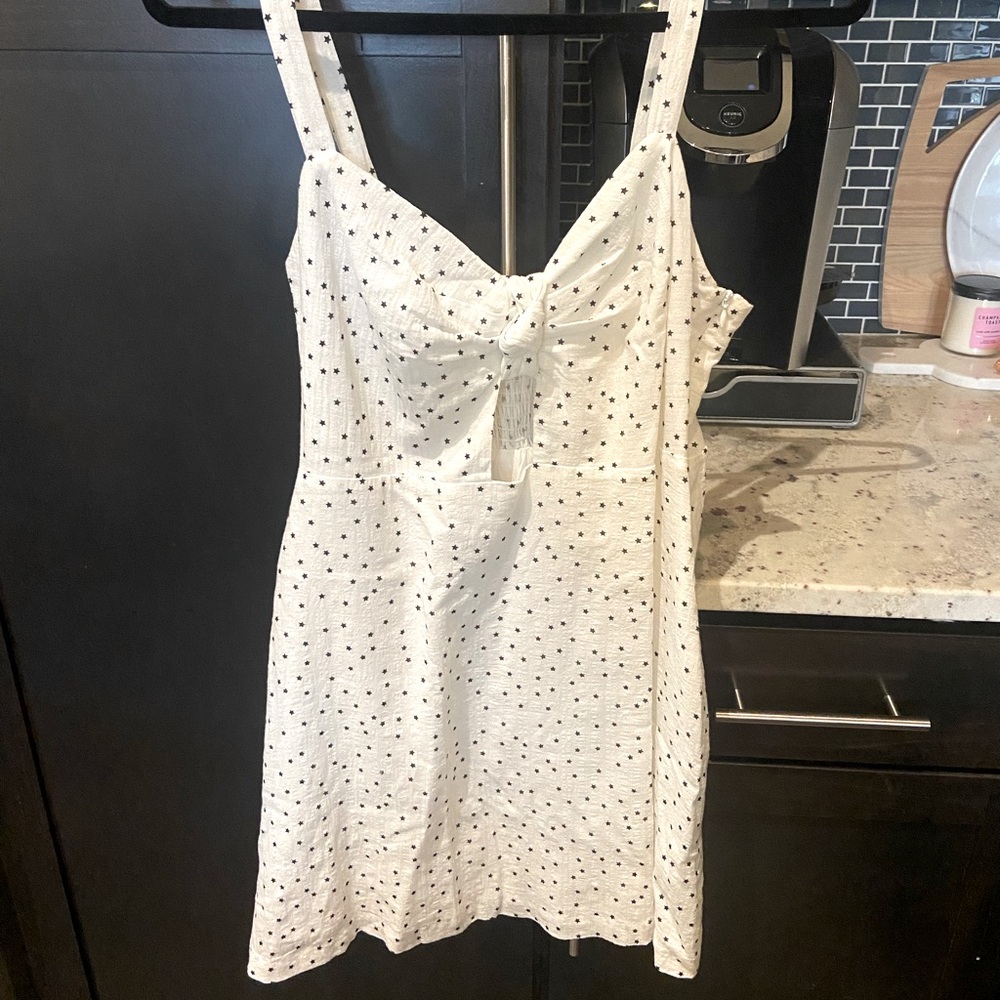 White sundress with cut out
